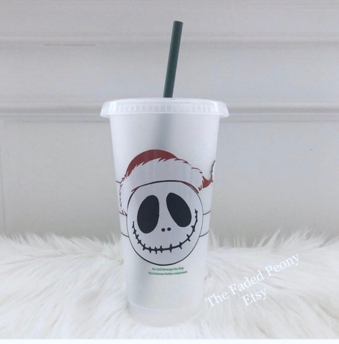 Jack Skellington Starbucks Cup Tumbler, Handmade, Nightmare Before  Christmas