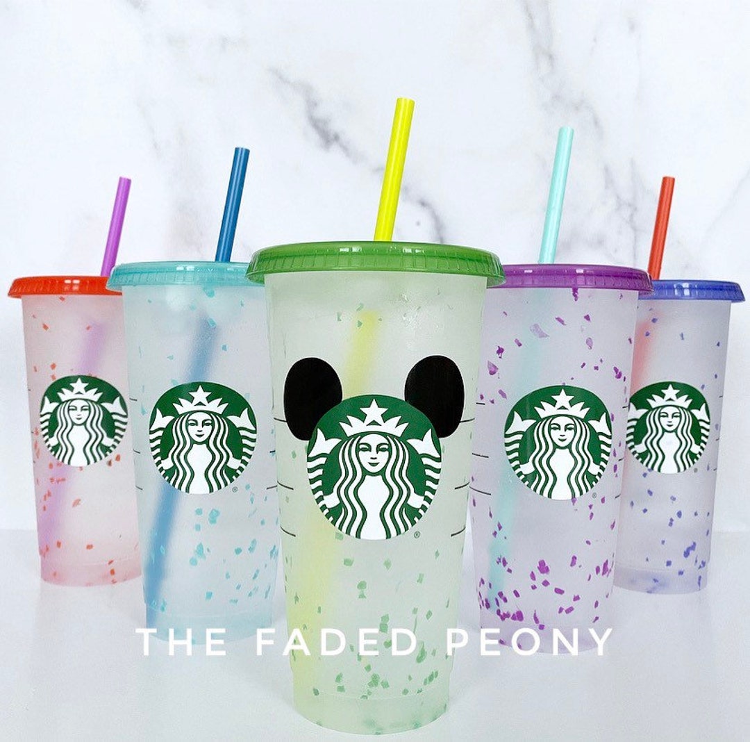 2022 New 5 Style Starbucks Tumbler Color Changing Confetti