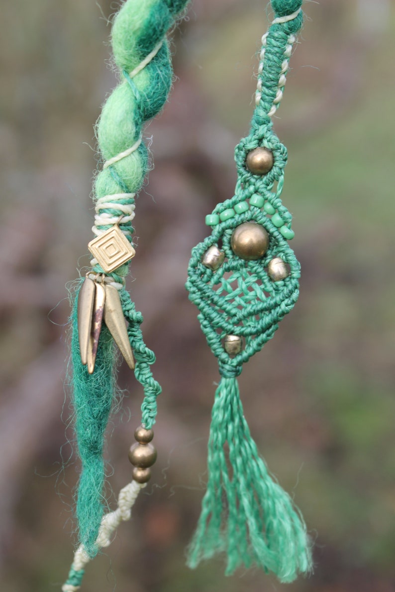 Hairwrap Dreadwrap Macrame Felted