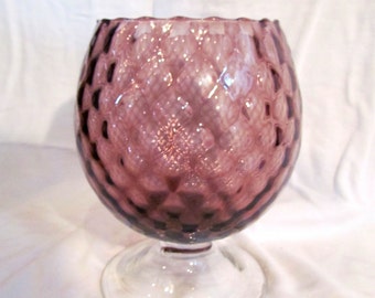 Purple Cranberry Coloured Glass Candy Dish