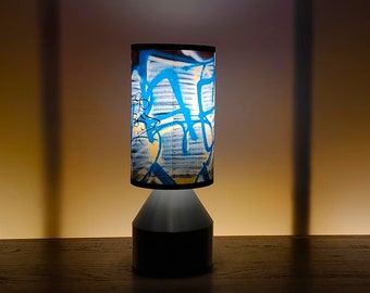New desk lamp great for anywhere you need design, light and style. Street Art, Graffiti Art, Art Lamp, NYC truck, unique lamp, office lamp