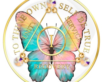 Butterfly AA Medallion with Crystals AB and Gold CZ Crystals