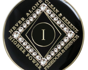 Clean Time Recovery Medallion With Diamond Crystals