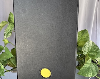 Black AA Double Big Book Cover | Large Print Big Book & 12 and 12 Cover with Chip Holder