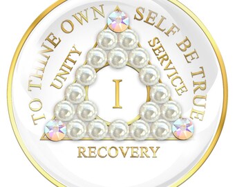 AA Chip White with White Pearls and Clear CZ Crystals