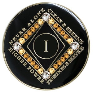 Clean Time Recovery Medallion With Smoked Topaz Crystals