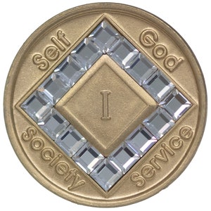 Clean Time Chip Narcotics Anonymous Bronze Kristallisierter Diamant