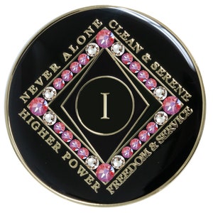 Clean Time Recovery Medallion With Rose AB Crystals