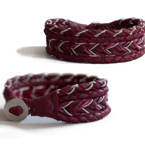 NOTHOLMEN Quadruple Sami Bracelet, Leather Bracelet, Swedish Nordic Design image 3
