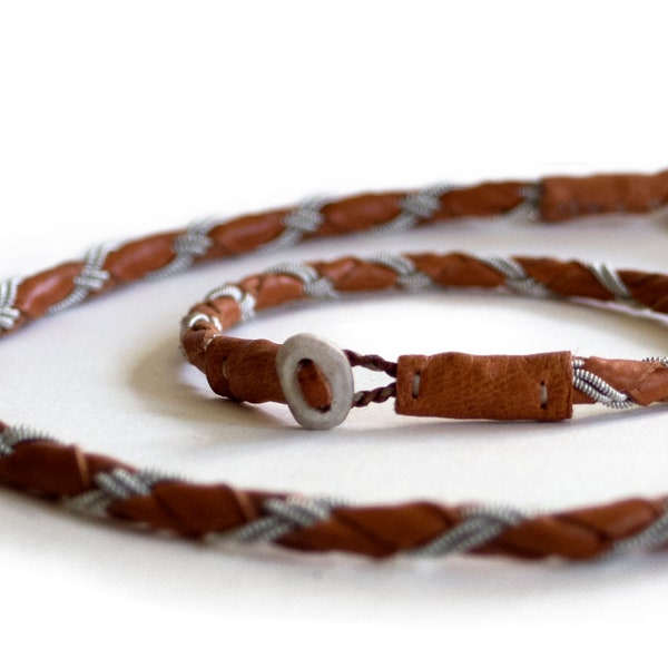 AVAN Sami Necklace, Leather Necklace, Swedish Nordic Design