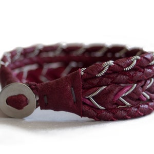 NOTHOLMEN Quadruple Sami Bracelet, Leather Bracelet, Swedish Nordic Design image 4