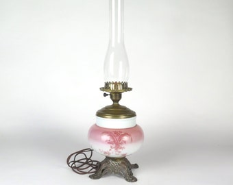 Vintage Tischlampe Basis Vom Winde verweht Stil Pink Floral Electric