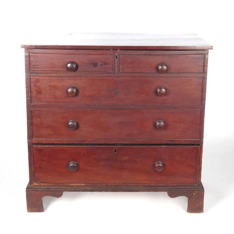 Antique Mule Chest Blanket Drawer Trunk 18th C Rustic Image 0