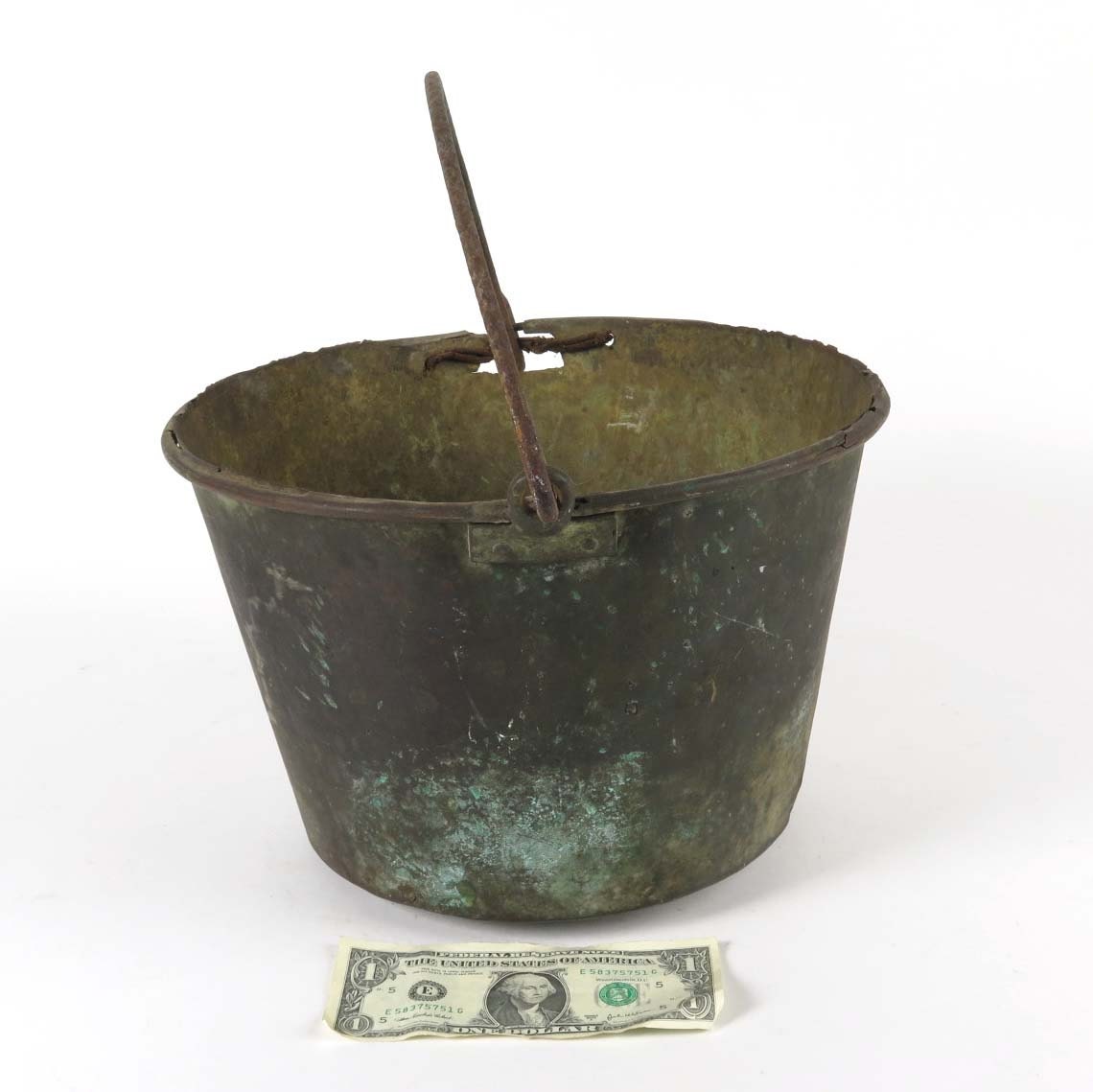 Antique Brass Bucket Jelly Kettle Fireplace Pail Hand Iron Handle as Is Etsy