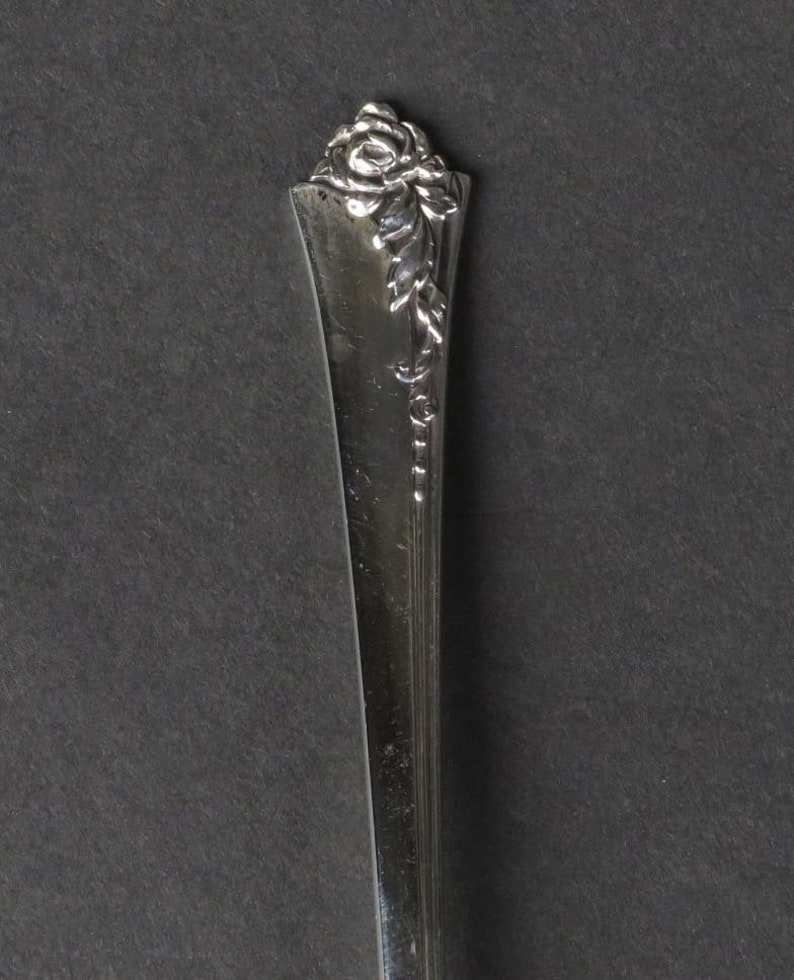 Heirloom Sterling Damask Rose Oneida silver jelly server spoon Etsy