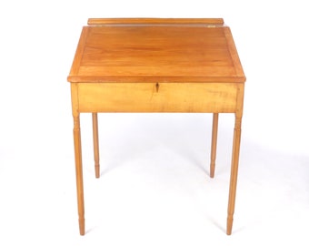 Antique Lift Top Desk Slant Top Maple 19th c