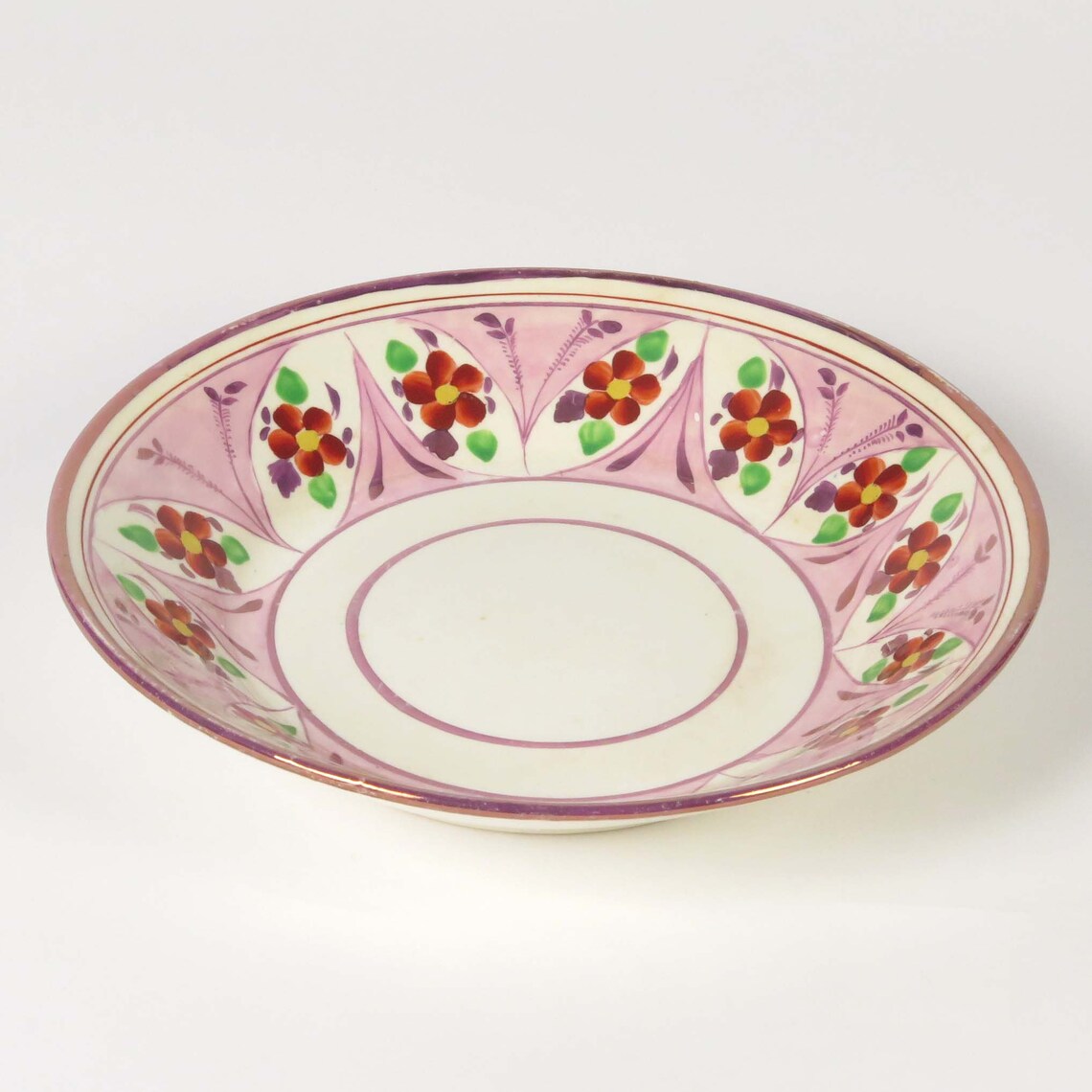Pink Luster Plate Dish Antique Lustreware Lustre Lusterware Etsy