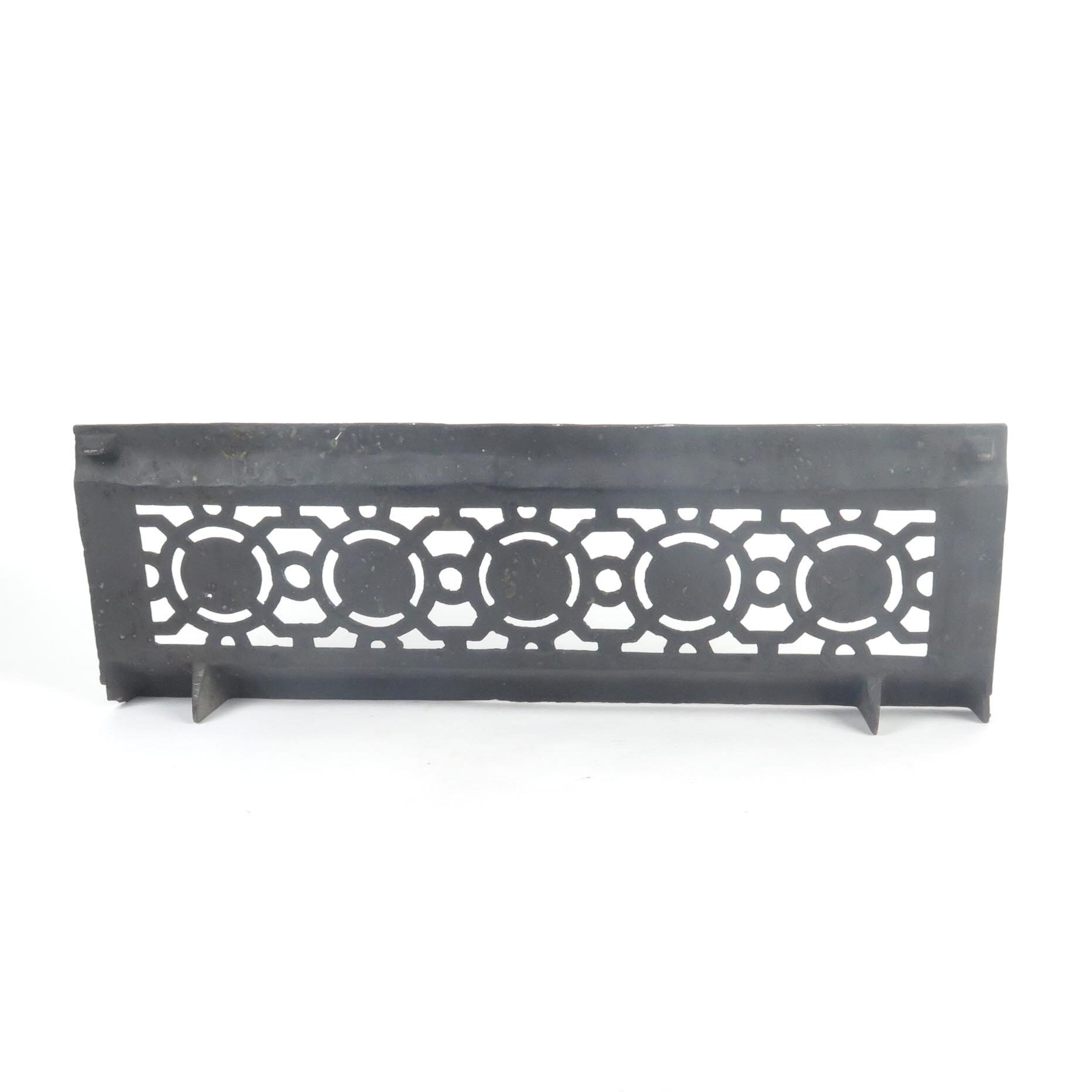 Antique Fireplace Fender Cast Iron Grate Insert Cover Decor Etsy
