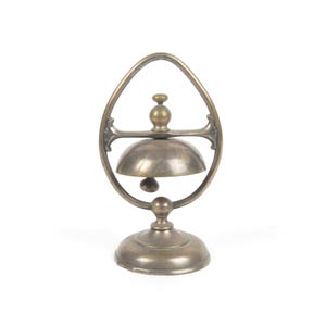 Antique Hotel Counter Bell Counter Desk Service Call Brass Pat 1874