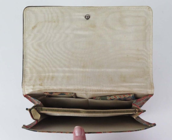 Vintage clutch handbag purse plastic elephants fa… - image 7
