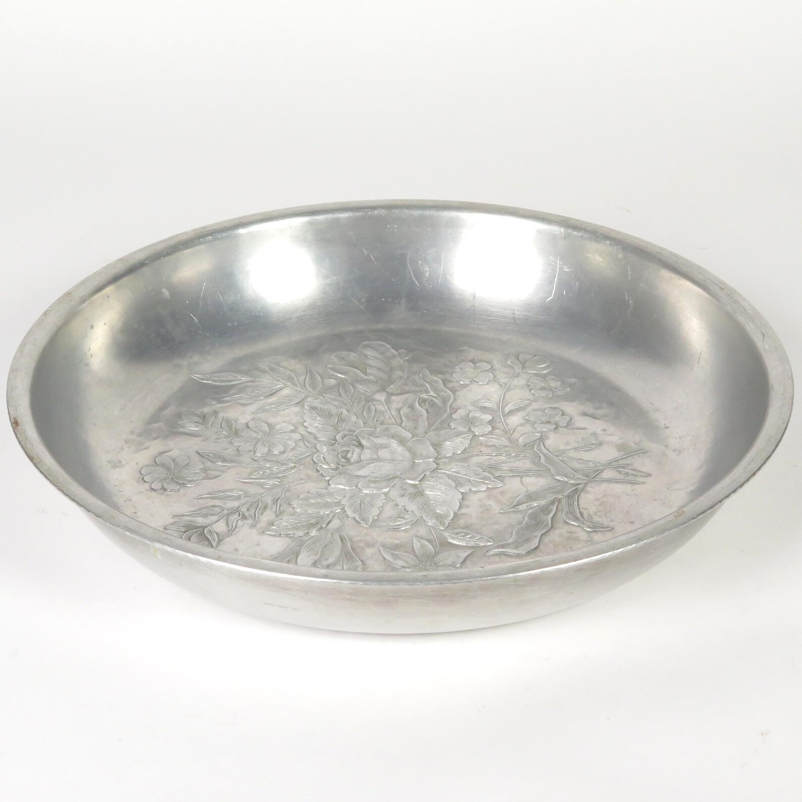 Everlast Aluminum Tray Dish Bowl Roses Vintage Etsy