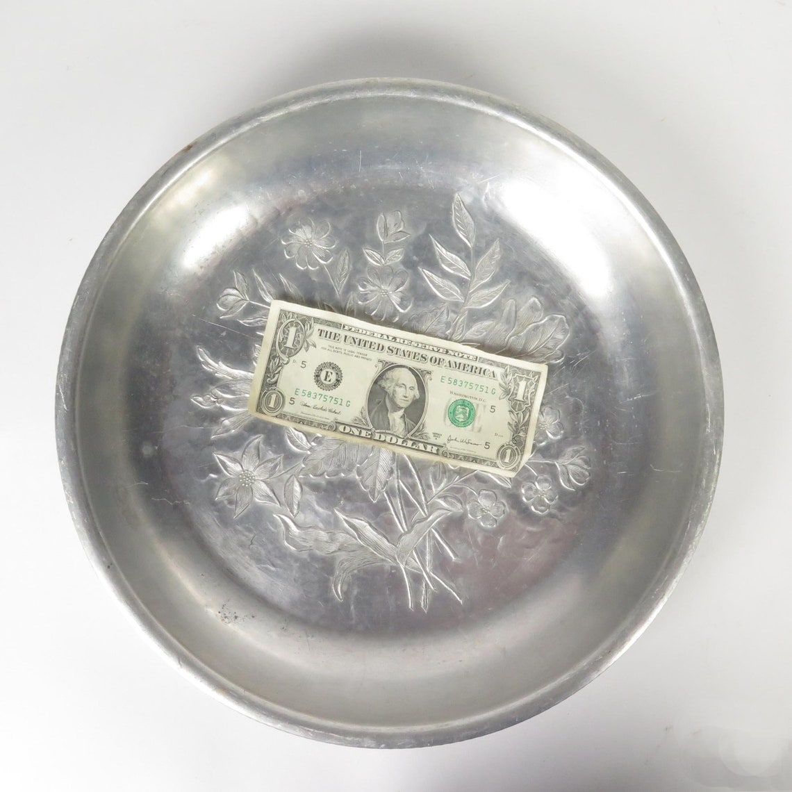 Everlast Aluminum Tray Dish Bowl Roses Vintage Etsy