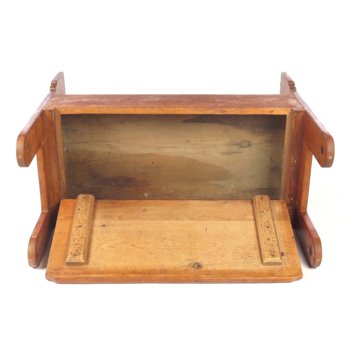 Antique Hutch Table Primitive Folding Bench Convertible Dining Etsy