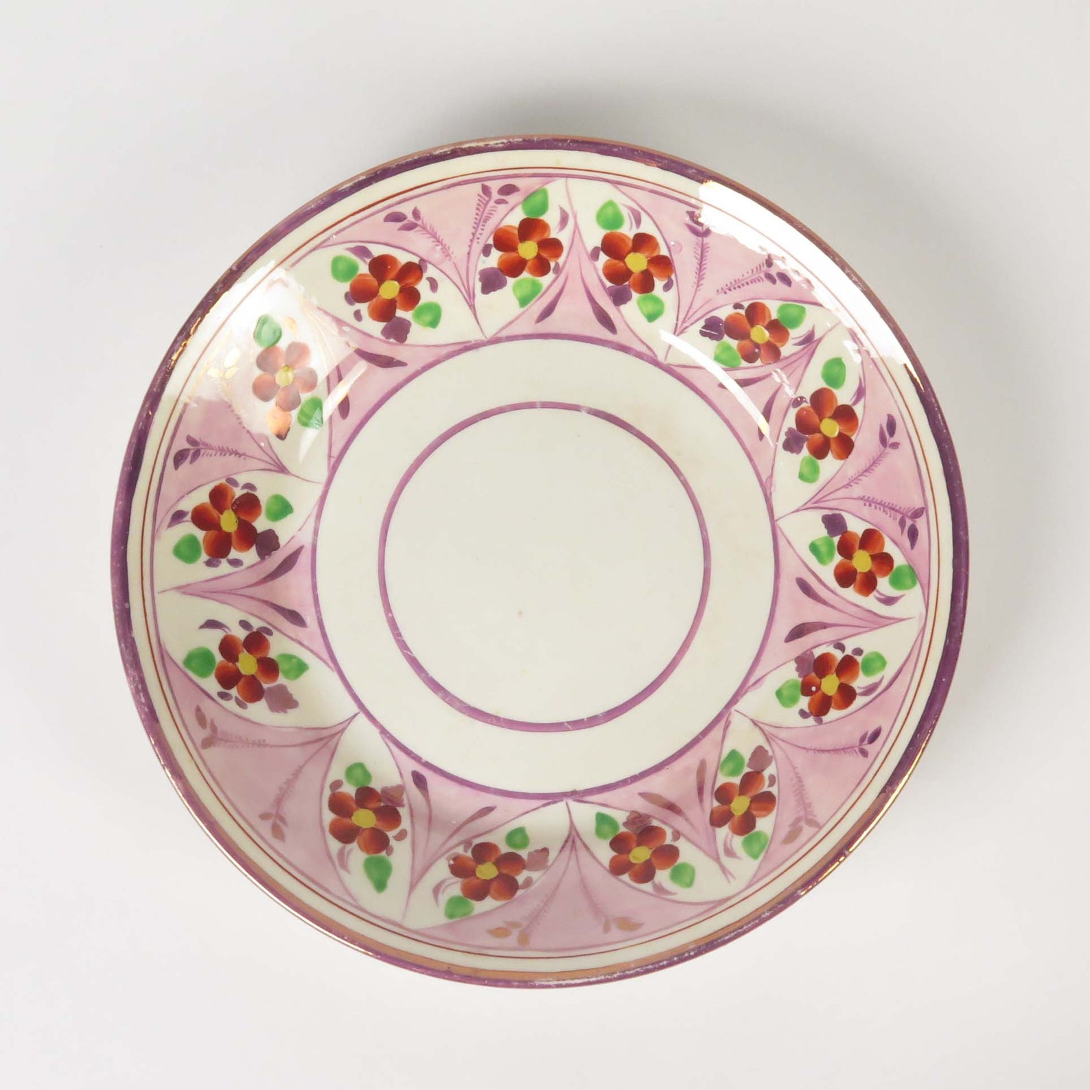 Pink Luster Plate Dish Antique Lustreware Lustre Lusterware Etsy