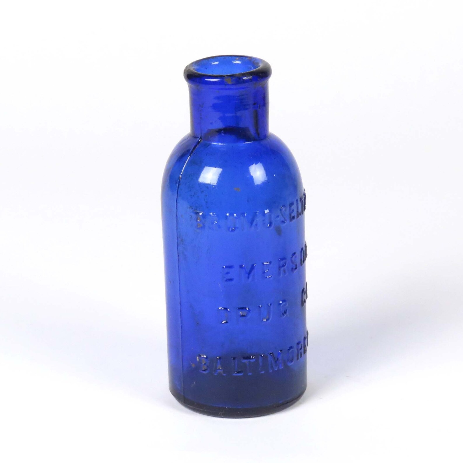 Bromo Seltzer Bottle Blue Emerson Drug Co Baltimore MD Vtg Etsy