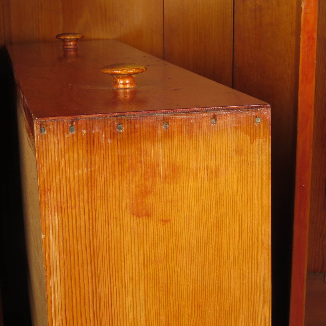 Antique Pine Wardrobe Linen Closet Cupboard Primitive Etsy