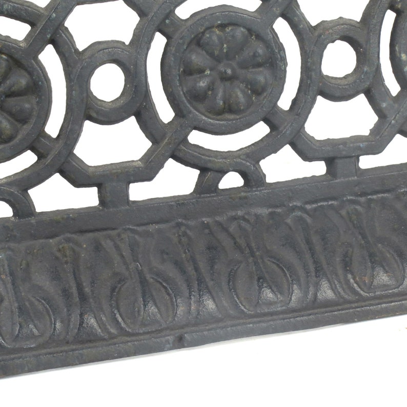 Antique Fireplace Fender Cast Iron Grate Insert Cover Decor Etsy