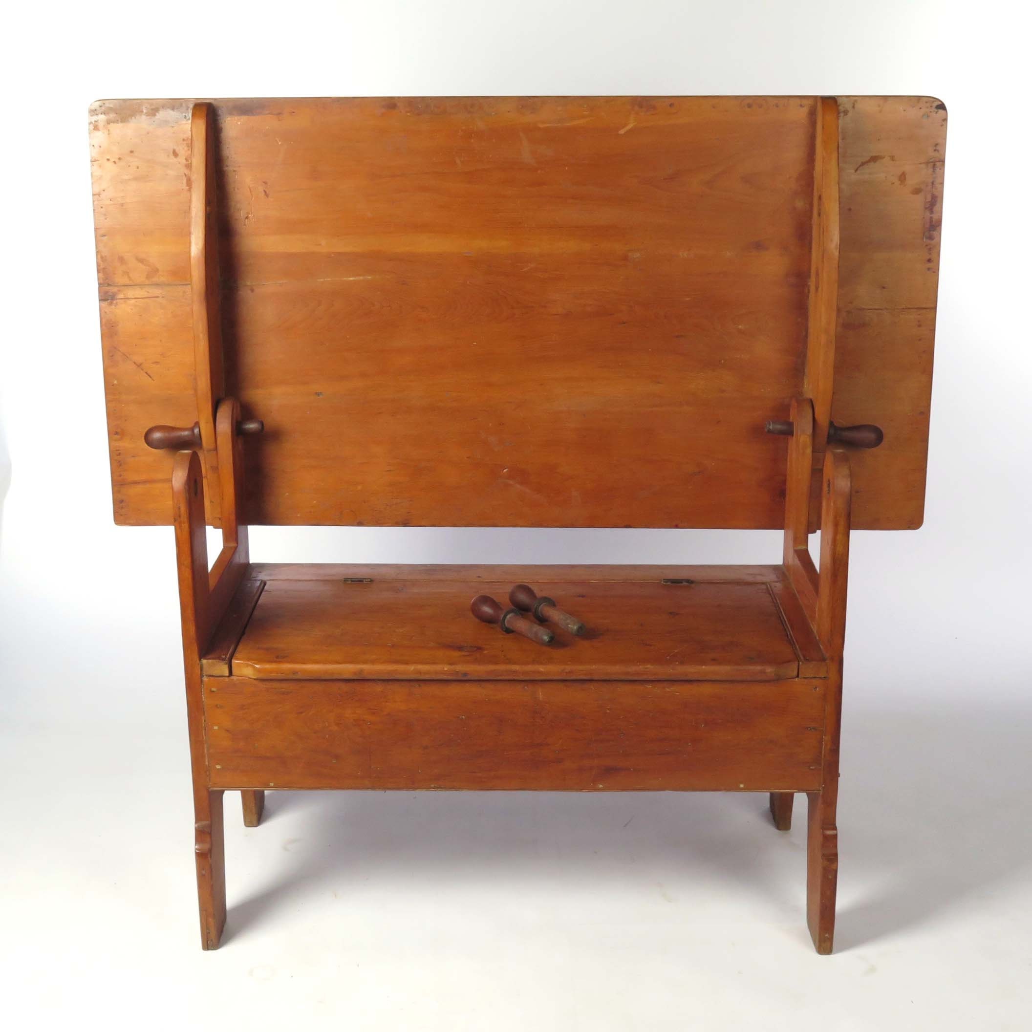 Antique Hutch Table Primitive Folding Bench Convertible Dining Etsy