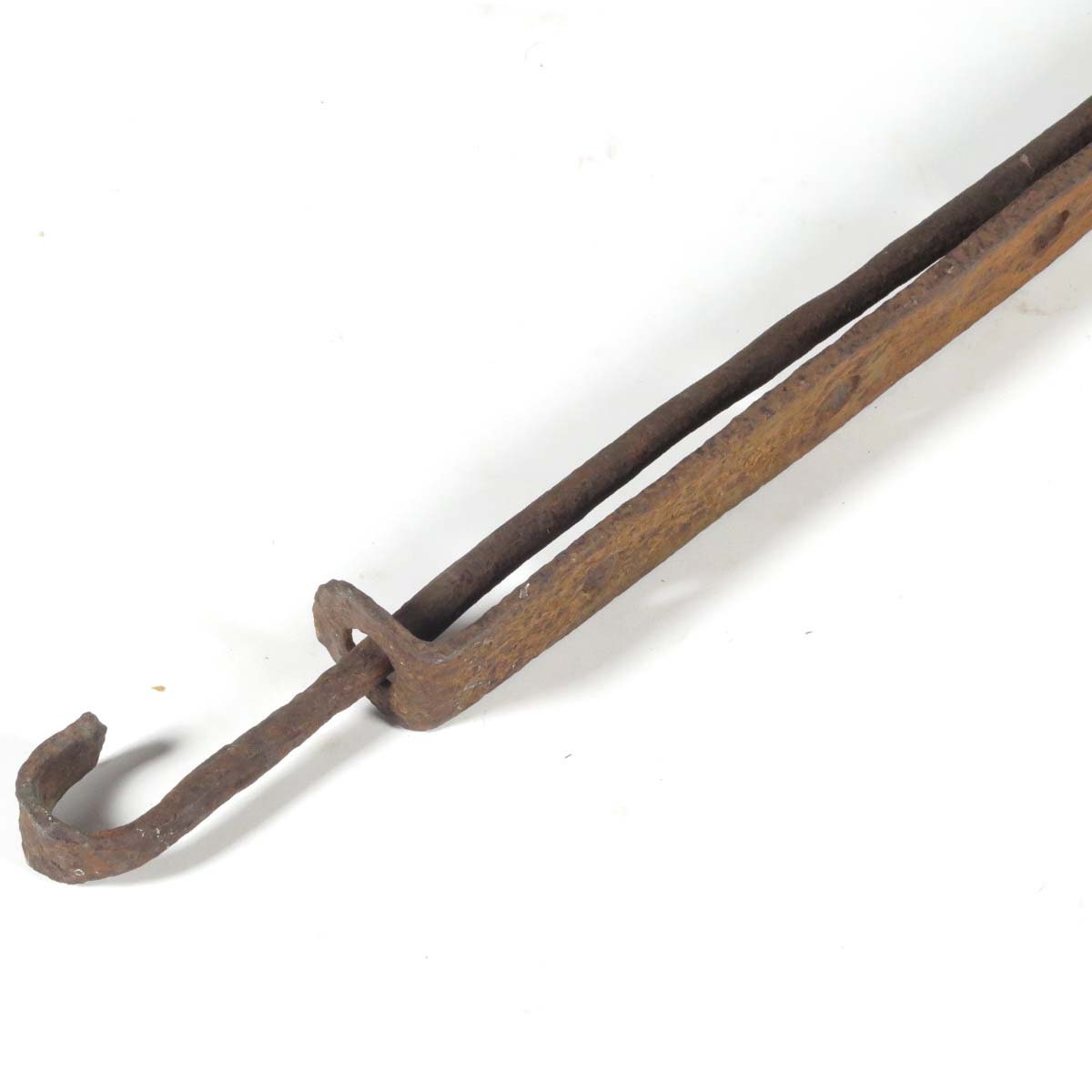 Antique Fireplace Trammel Wrought Iron Pot Hook Hearth Hand Etsy