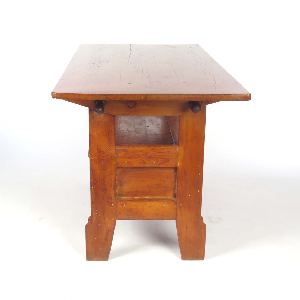 Antique Hutch Table Primitive Folding Bench Convertible Dining Etsy