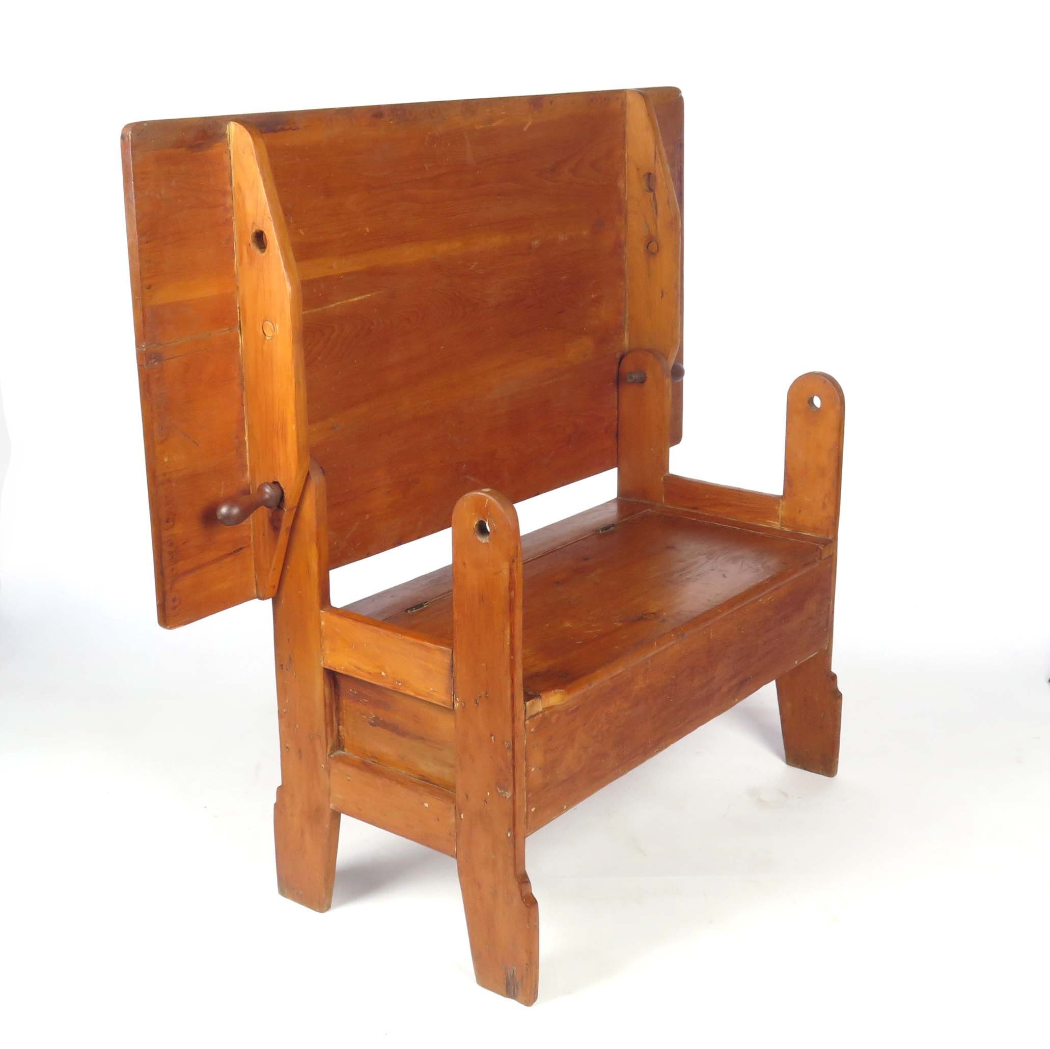 Antique Hutch Table Primitive Folding Bench Convertible Dining Etsy