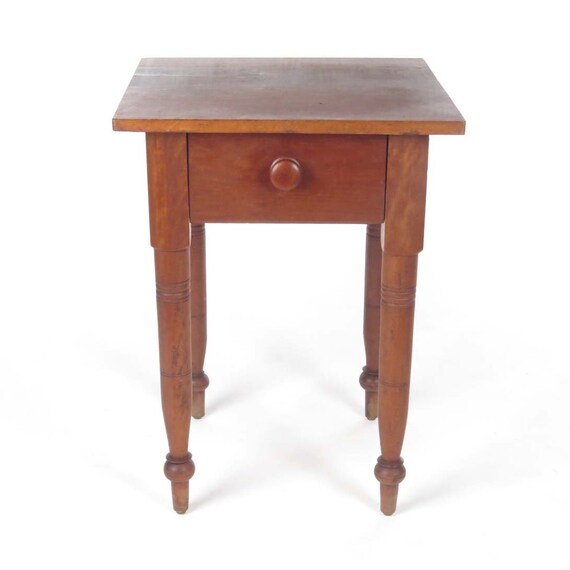 Antique Side Table End One Drawer Work Stand 19th C Wood Etsy