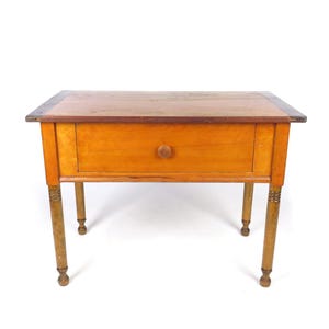 Antique Kitchen Work Table with Large Drawer and Removable Top