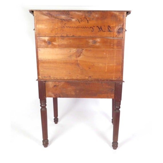 Antique Secretary Desk Writing Tiger Bird Eye Maple Wells Fargo Style Orleans Ma
