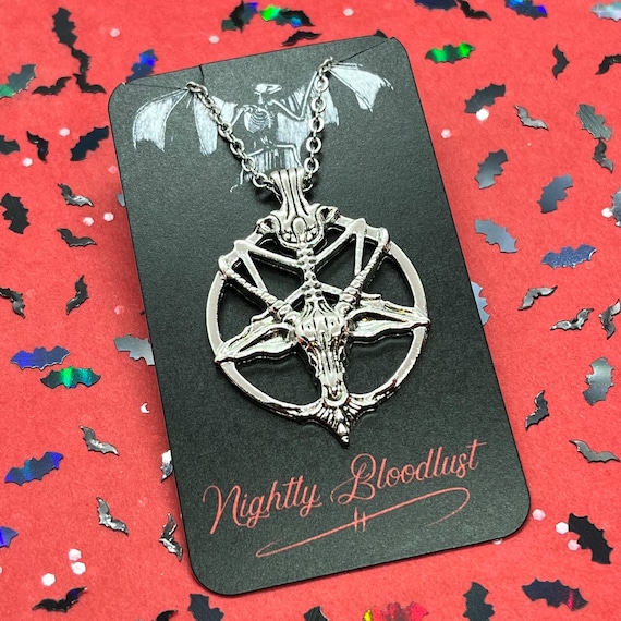 Baphomet Goat Pentagram Necklace | Pendant on an 18” or 20” Stainless Steel Chain