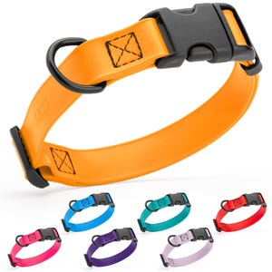 Waterproof Biothane Quick Release Collar for Small Dogs, Medium and Large Breeds, Stink Proof, Washable, Made in USA