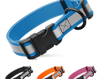 Reflective Biothane Collar with Quick Release Buckle – Waterproof, High Visibility, Hunting