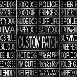 Custom Logo Patch for Dog Vest or Harness 