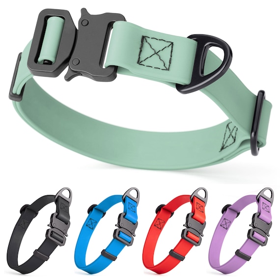 Waterproof Biothane Dog Collar with Metal Buckle – Adjustable, Quick Release, Heavy Duty