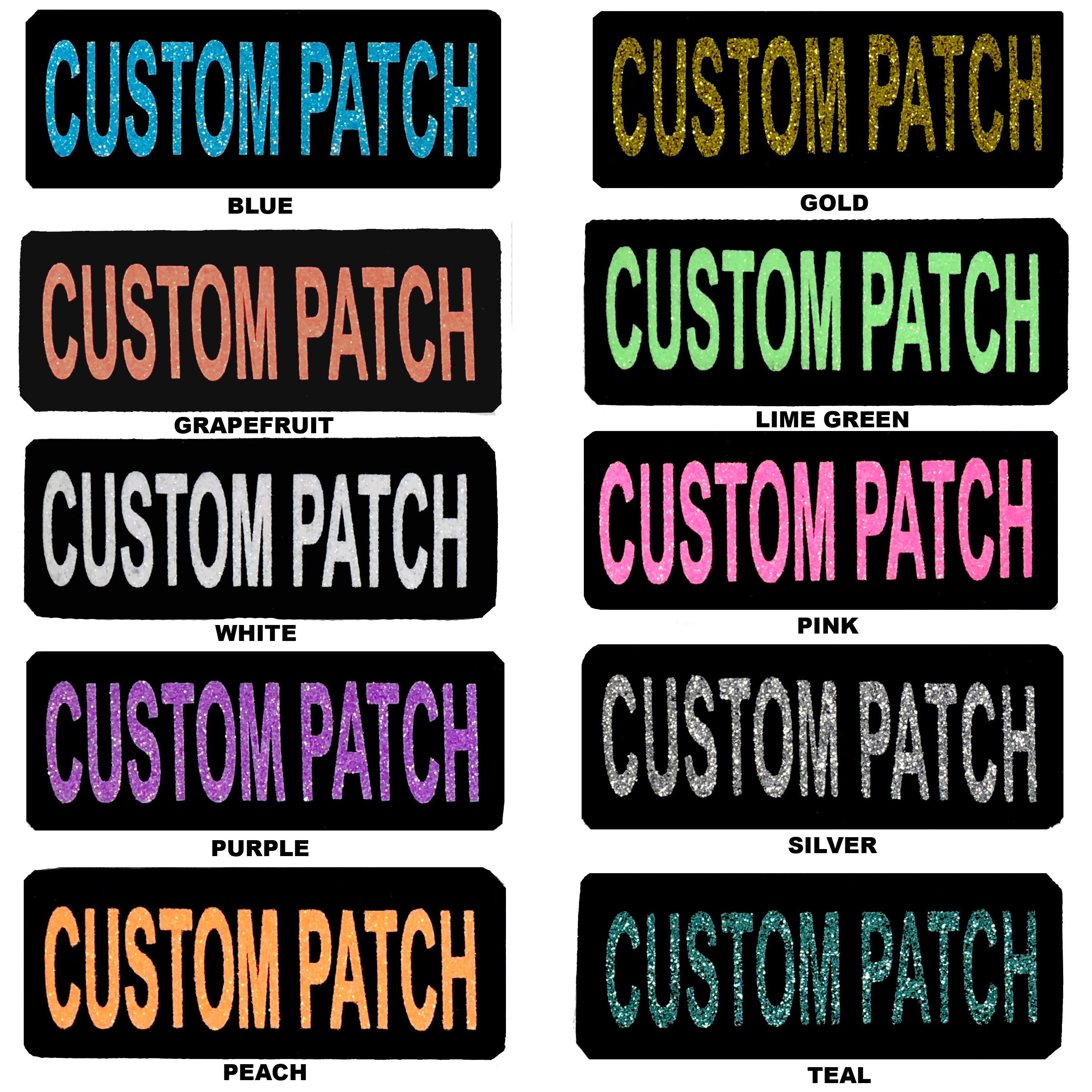 Name Patch Custom Personalized Personalized Bling Glitter Patch