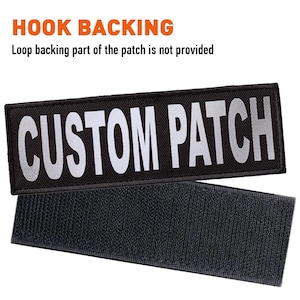 Personalized Custom Patch/Patches Label Tag | 3M REFLECTIVE Letters For Dog Harness Vest | Dog Name Custom w/ Hook Backing Fastener image 5