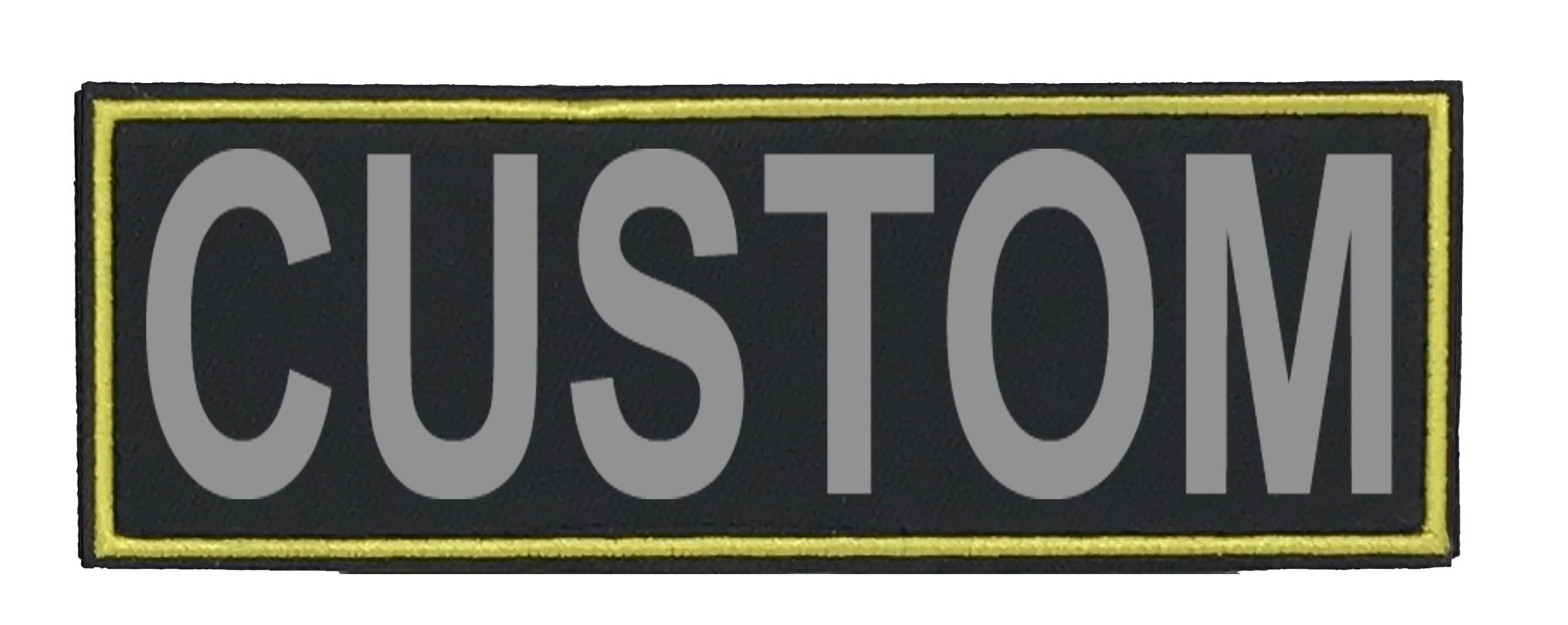 1 X 4 Custom 3M Reflective Name Patch - Iron on or with VELCRO