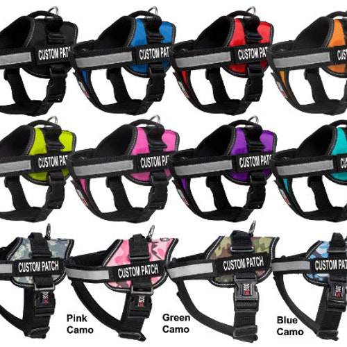 Personalized Dog Harness With Custom Patch Hook Fastener Etsy