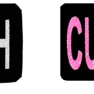 Custom Patch w/Glitter Letters for Dog Vest, Harness Bling Text Personalized Patches w/Hook Backing Name, Agility, Funny image 10