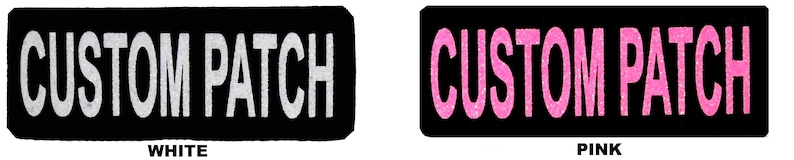 Custom Patch w/Glitter Letters for Dog Vest, Harness Bling Text Personalized Patches w/Hook Backing Name, Agility, Funny image 10