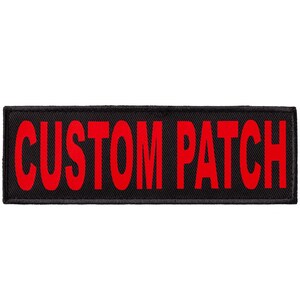 Personalized patch for dog harness, vest or collar, Coral printed letters